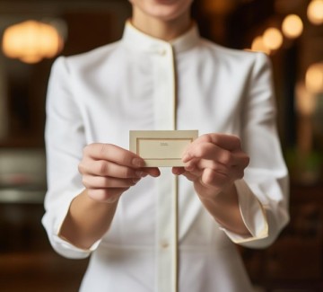 酒店服务员递接名片礼仪，细节彰显服务温度与专业素养