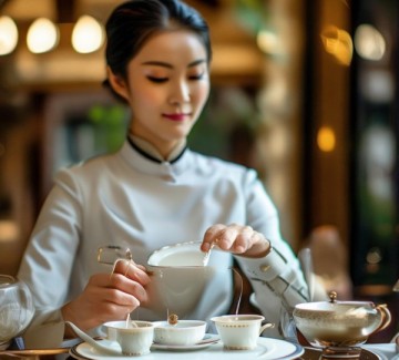 酒店服务员敬茶礼仪完整视频，细节规范与职业素养的全面演绎